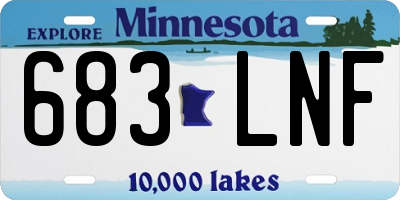 MN license plate 683LNF