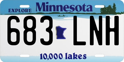 MN license plate 683LNH