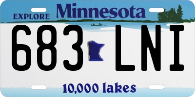 MN license plate 683LNI