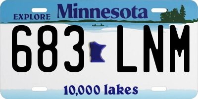 MN license plate 683LNM