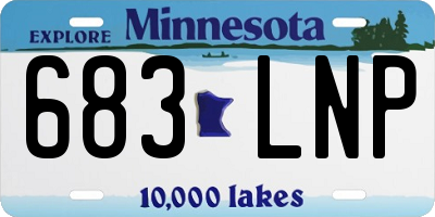 MN license plate 683LNP