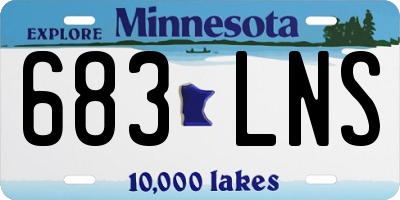 MN license plate 683LNS