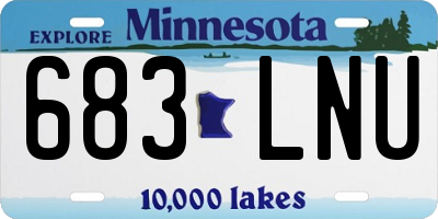 MN license plate 683LNU