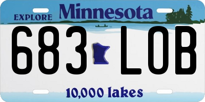 MN license plate 683LOB
