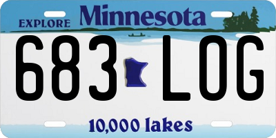 MN license plate 683LOG