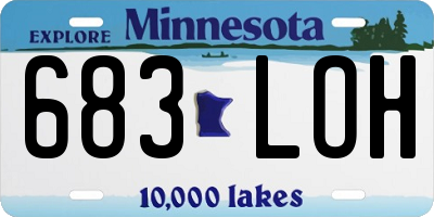 MN license plate 683LOH