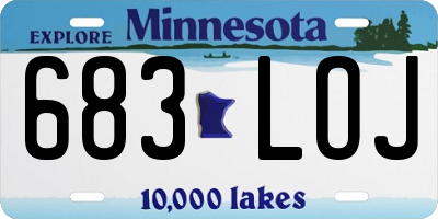 MN license plate 683LOJ