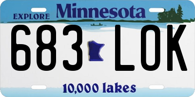 MN license plate 683LOK