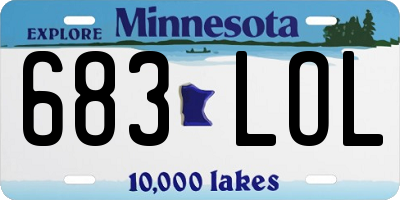 MN license plate 683LOL