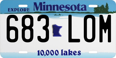 MN license plate 683LOM