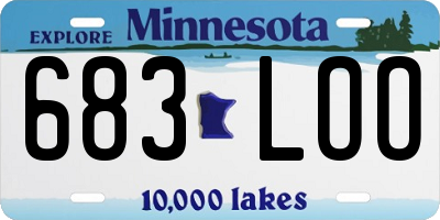 MN license plate 683LOO