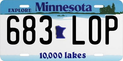 MN license plate 683LOP