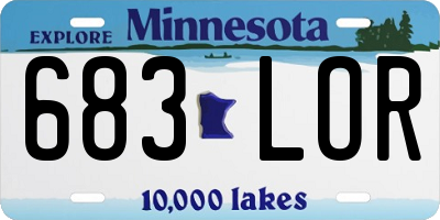 MN license plate 683LOR