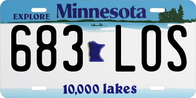 MN license plate 683LOS