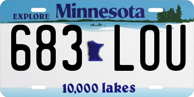 MN license plate 683LOU