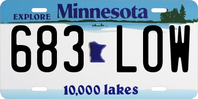 MN license plate 683LOW