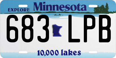 MN license plate 683LPB