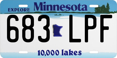 MN license plate 683LPF