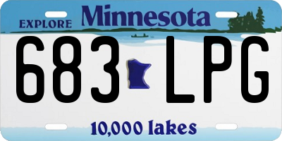 MN license plate 683LPG