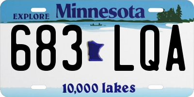 MN license plate 683LQA