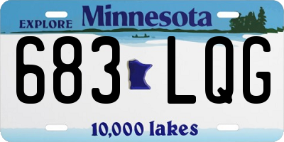 MN license plate 683LQG