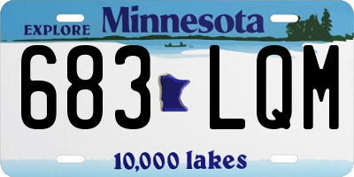 MN license plate 683LQM