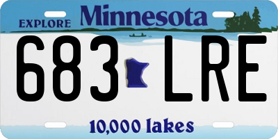 MN license plate 683LRE