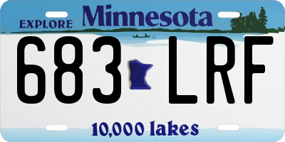MN license plate 683LRF