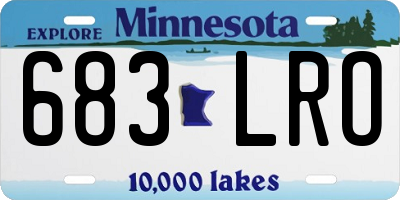 MN license plate 683LRO