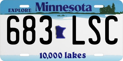 MN license plate 683LSC