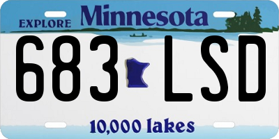 MN license plate 683LSD