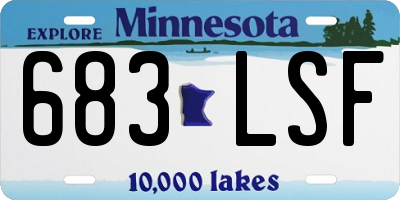 MN license plate 683LSF