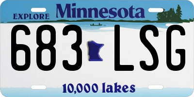 MN license plate 683LSG