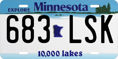 MN license plate 683LSK
