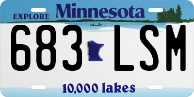 MN license plate 683LSM