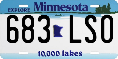 MN license plate 683LSO