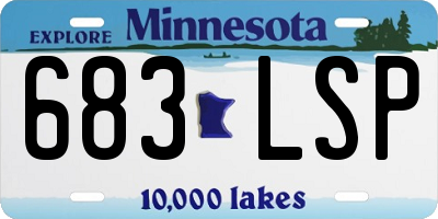 MN license plate 683LSP