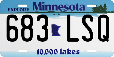 MN license plate 683LSQ