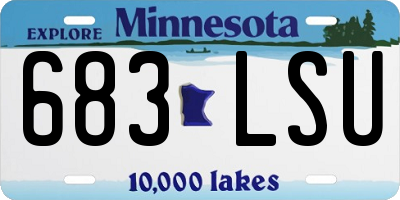 MN license plate 683LSU