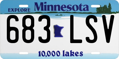 MN license plate 683LSV
