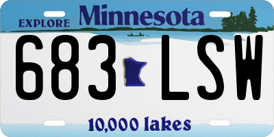 MN license plate 683LSW
