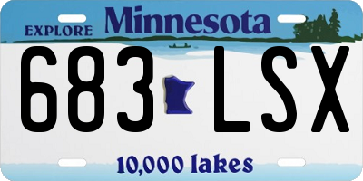 MN license plate 683LSX