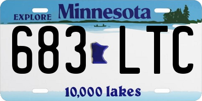 MN license plate 683LTC