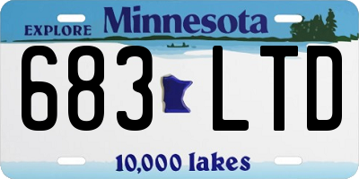 MN license plate 683LTD