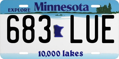 MN license plate 683LUE