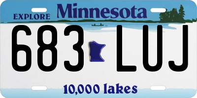 MN license plate 683LUJ