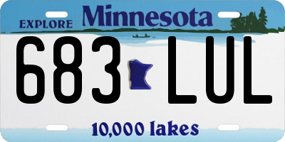 MN license plate 683LUL