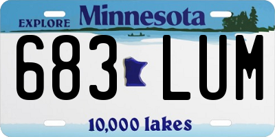 MN license plate 683LUM
