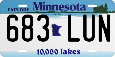 MN license plate 683LUN