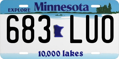 MN license plate 683LUO